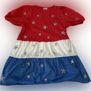 Red, White, and Blue Star Dress